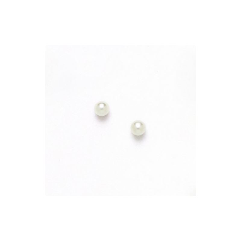 14K Yellow Gold genuine pearl and cz ear 68333 1