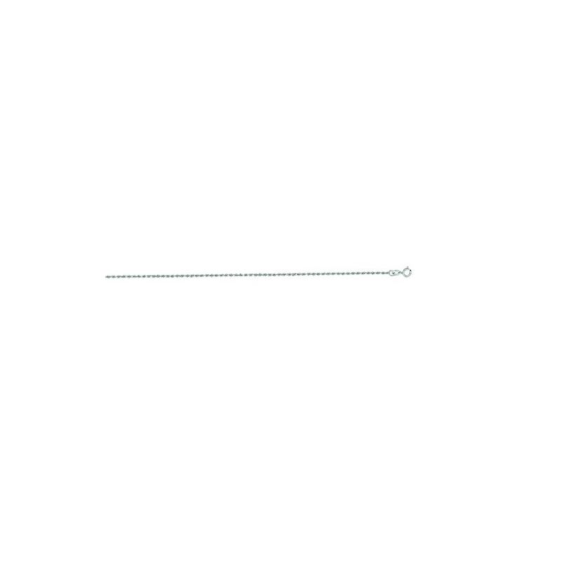 14K White Gold Solid Diamond Cut Rope Ch 65888 1