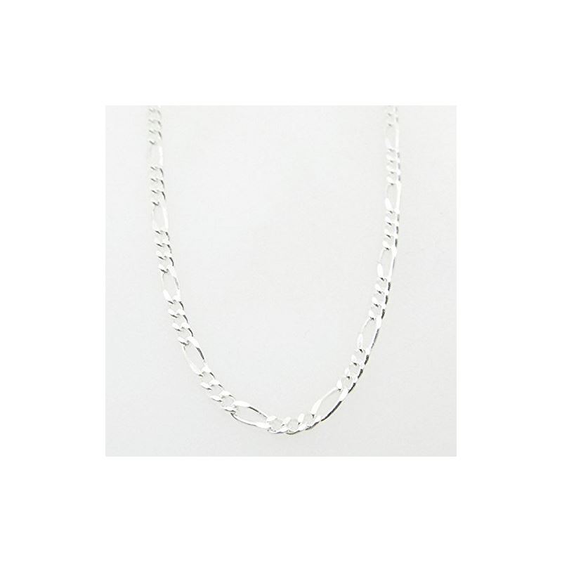 Silver Figaro link chain Necklace BDC63 79603 1