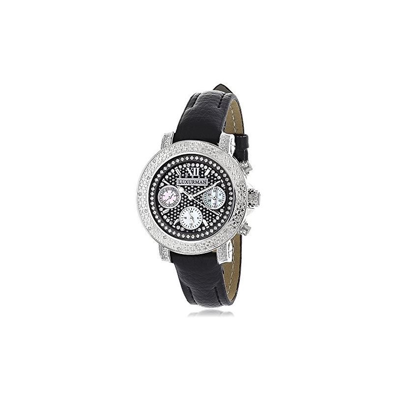 Ladies Genuine Diamond Watch By LUXURMAN 0.3Ct