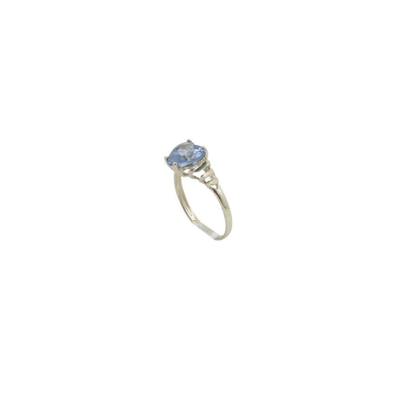 10k Yellow Gold Syntetic blue gemstone r 62176 1