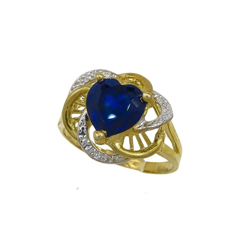 10K Yellow Gold womens heart gemstone ri 63091 1