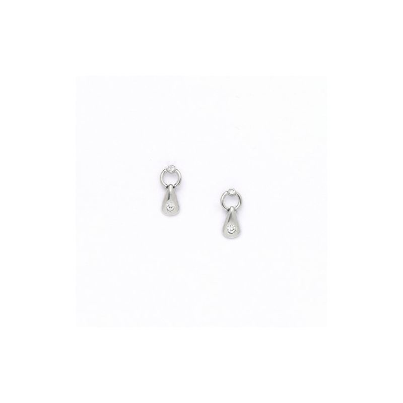 14K White Gold star oval drop shap with  66133 1