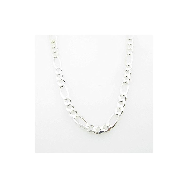 Silver Figaro link chain Necklace BDC90 79713 1