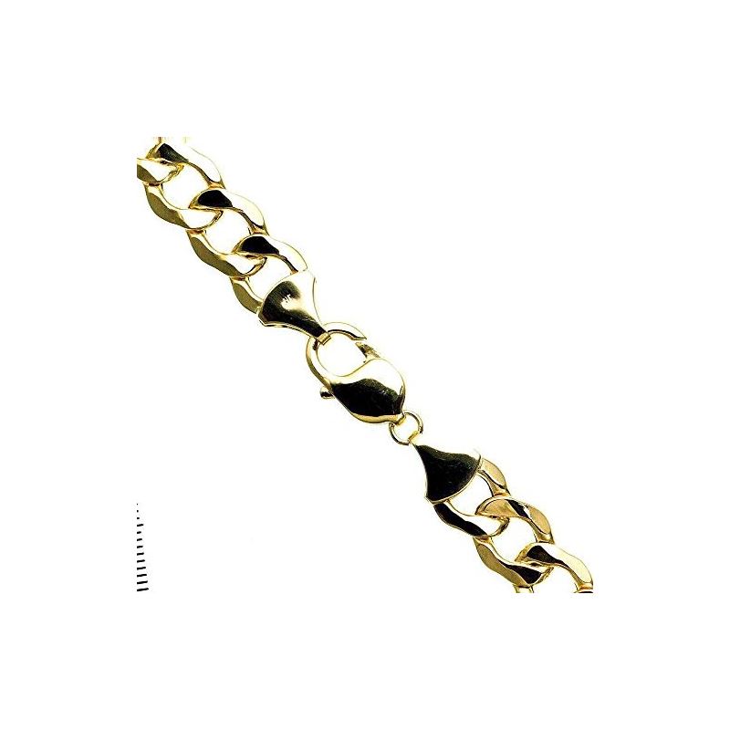 10K YELLOW Gold HOLLOW ITALY CUBAN Chain 61188 1