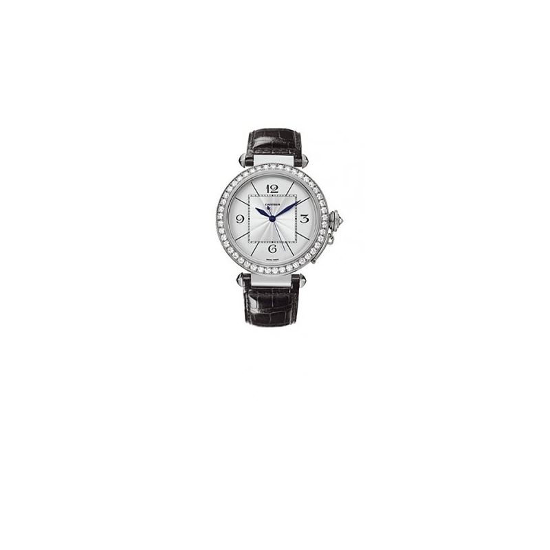 Cartier Pasha Diamond 18kt White Gold Me 55225 1