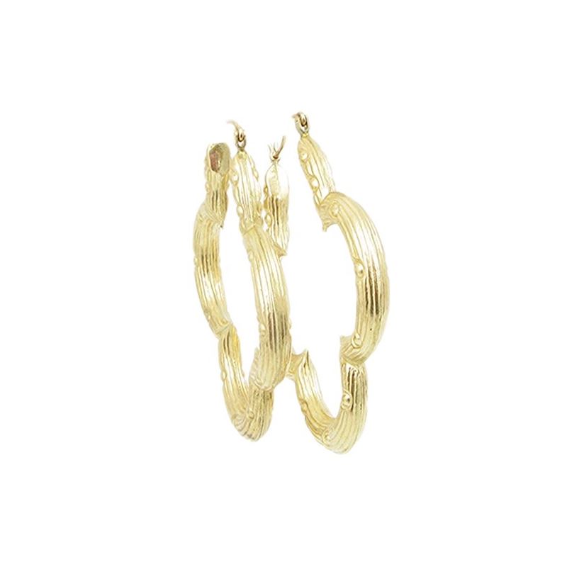 10k Yellow Gold earrings Xl flower hoop  60834 1
