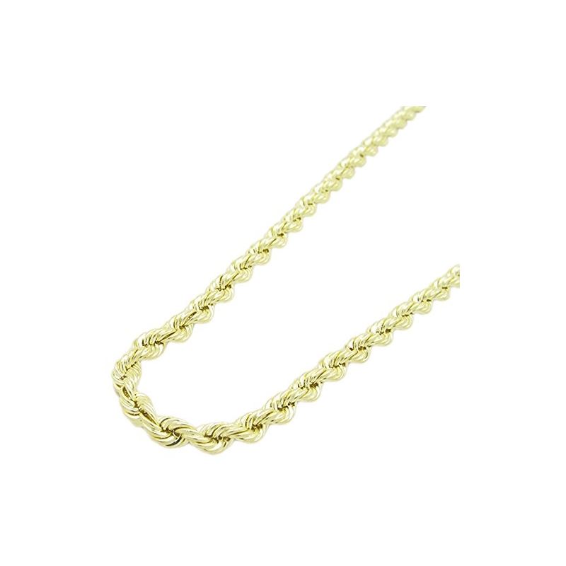 Mens 10k Yellow Gold skinny rope chain E 77957 1