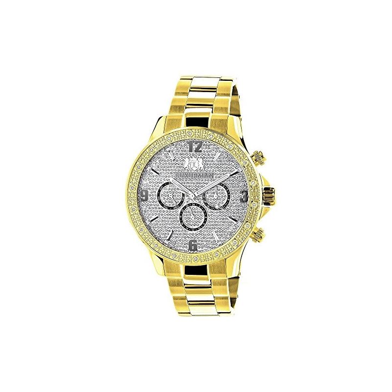 Luxurman Liberty Yellow Gold Plated Genu 90256 1