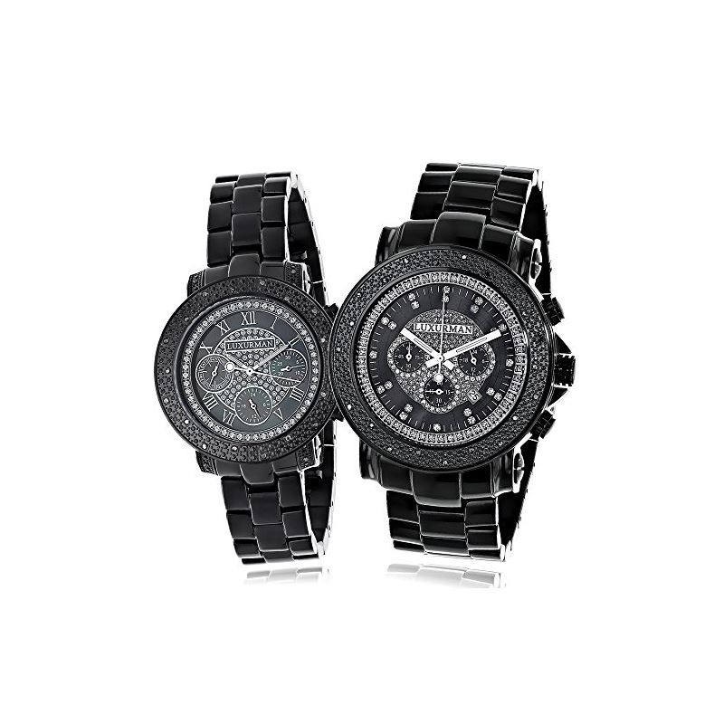 Large Matching His and Hers Luxurman Bla 90064 1