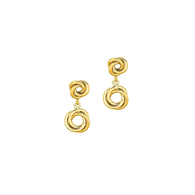 14K Yellow Gold Ladies Drop Earrings ER1 69100 1