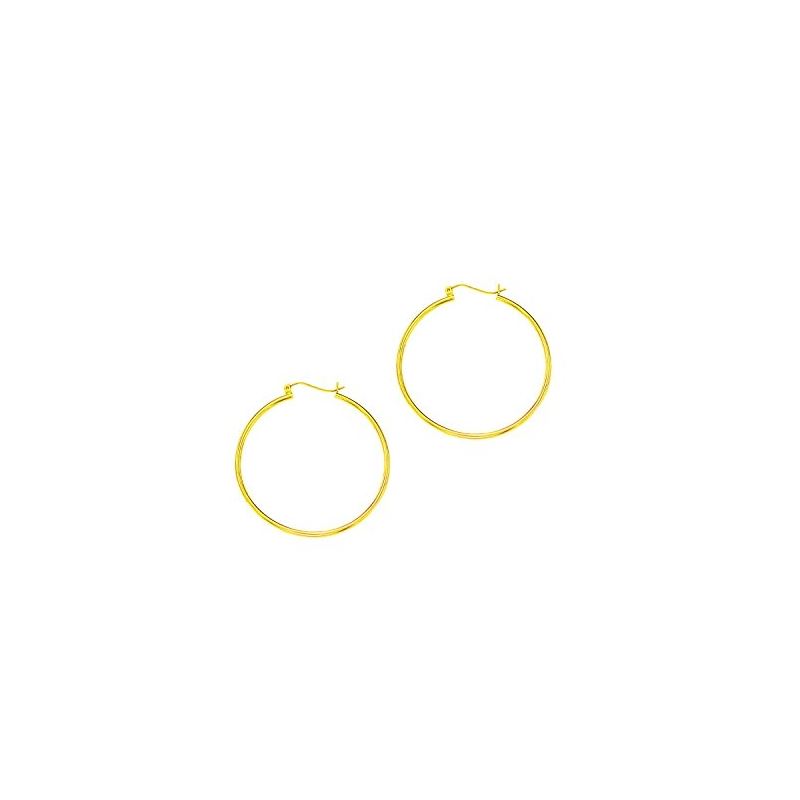 10K Yellow Gold Ladies Hoop Earrings 265 61383 1