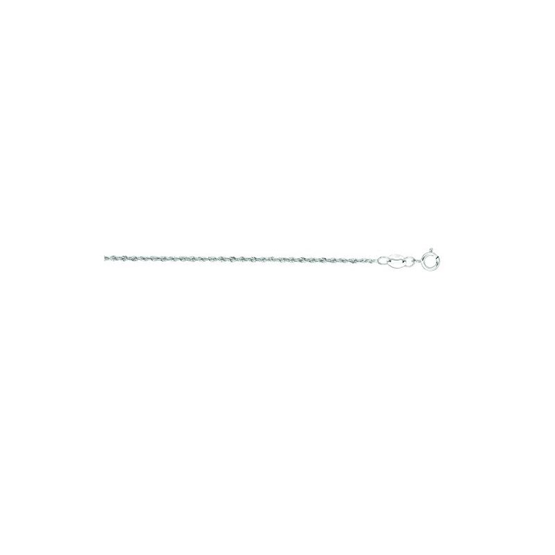 "14K White Gold Light Rope Chain 20"" inch 65662 1