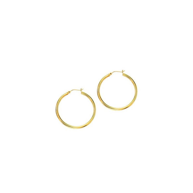 10K Yellow Gold Ladies Hoop Earrings 512 61389 1