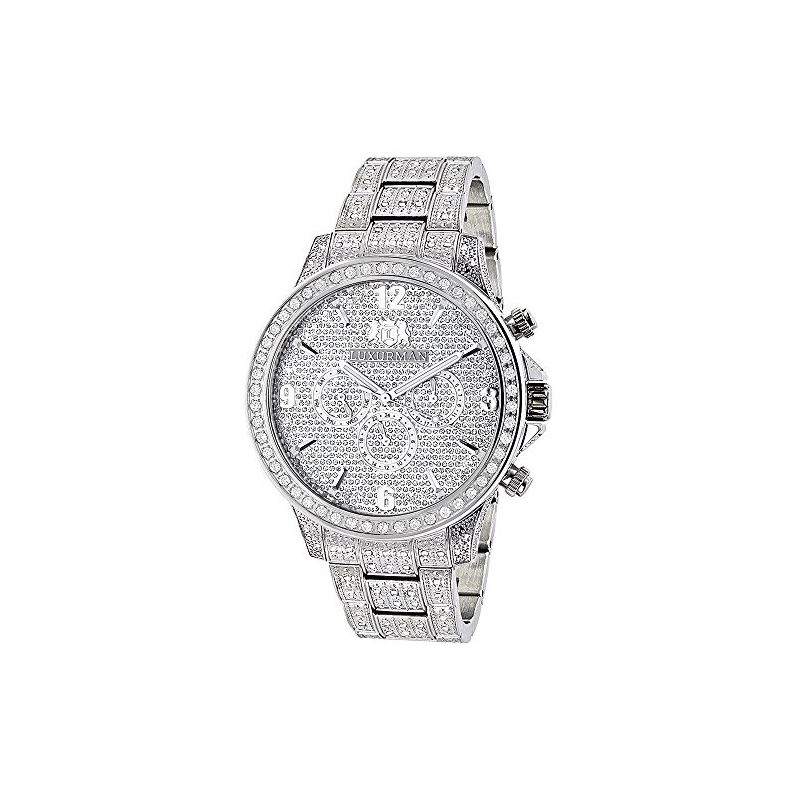 Fully Iced Out Mens Diamond Watch 3 Carats Of Diam