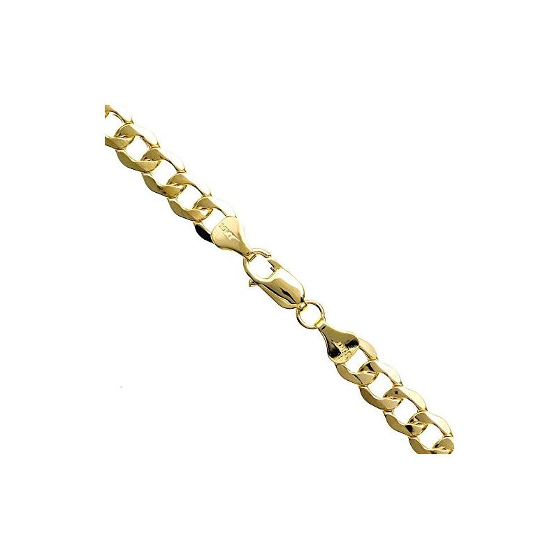10K YELLOW Gold HOLLOW ITALY CUBAN Chain 61180 1