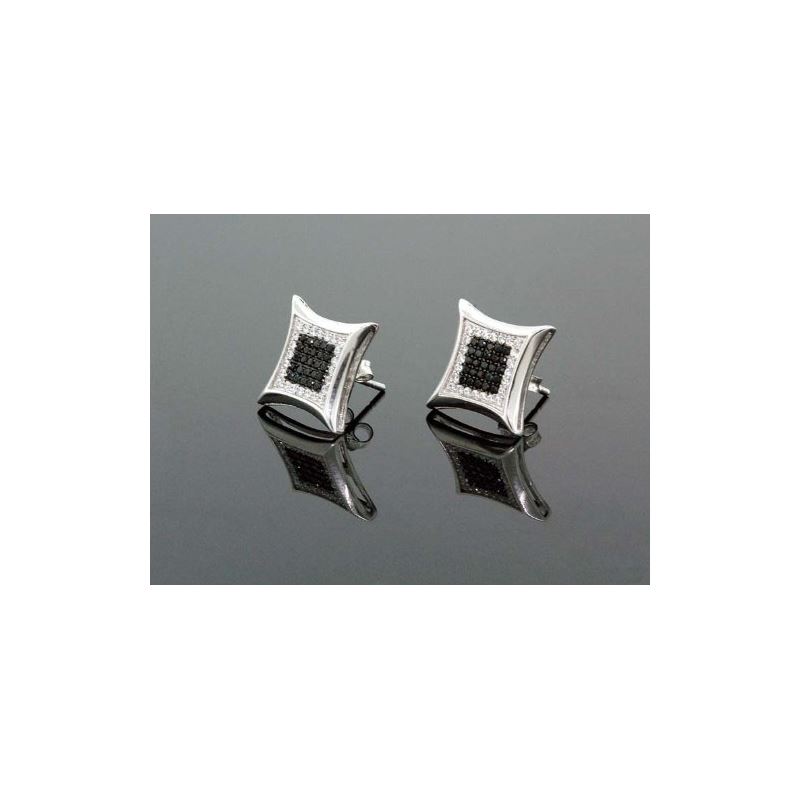 .925 Sterling Silver Unisex Earrings Fan 58561 1