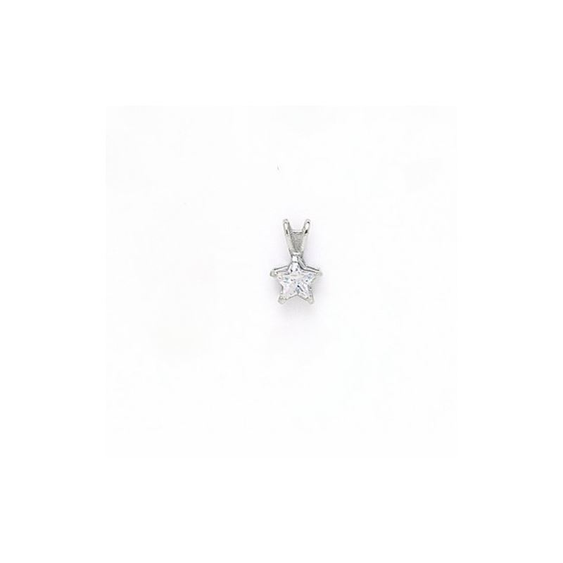 14K Gold Solitaire Pendant CZ PW37 87564 1