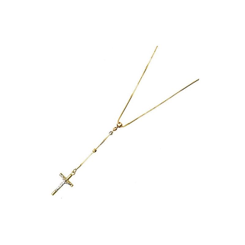 14K YELLOW Gold HOLLOW ROSARY Chain - 18 68998 1