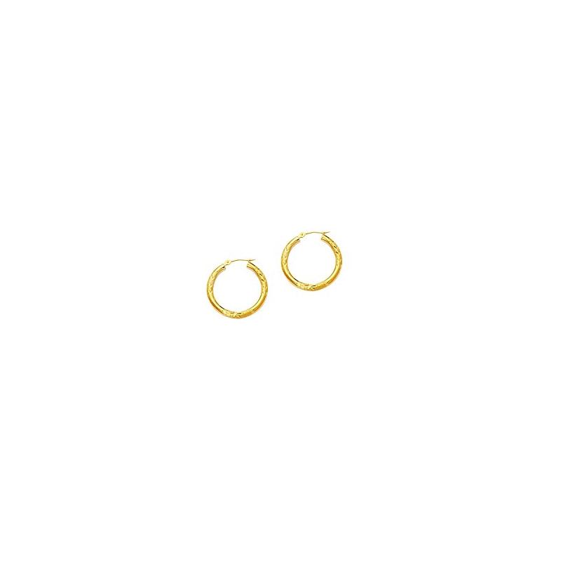 10K Yellow Gold Ladies Hoop Earrings 202 61371 1