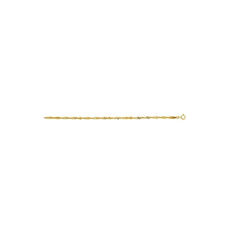 Real 10K Yellow Gold 2.2 mm Singapore Ch 61631 1