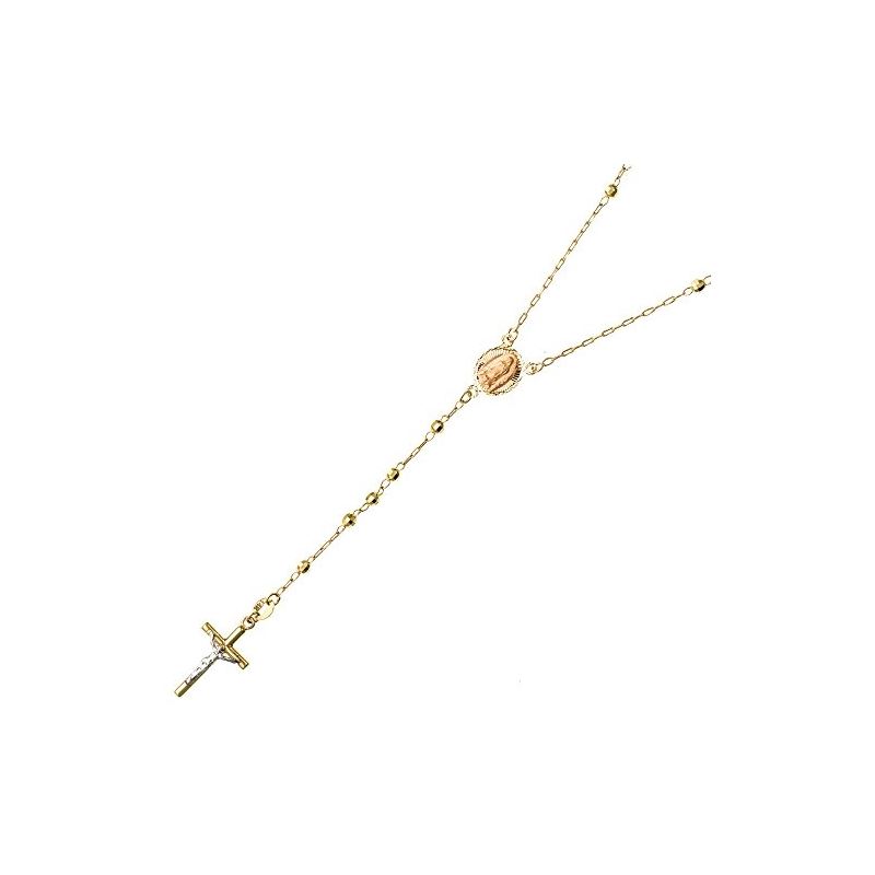 14K YELLOW Gold HOLLOW ROSARY Chain - 28 69004 1