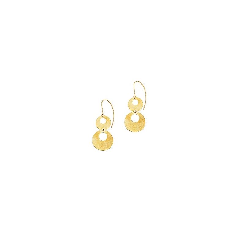 14K Yellow Gold Ladies Drop Earrings ER1 69104 1