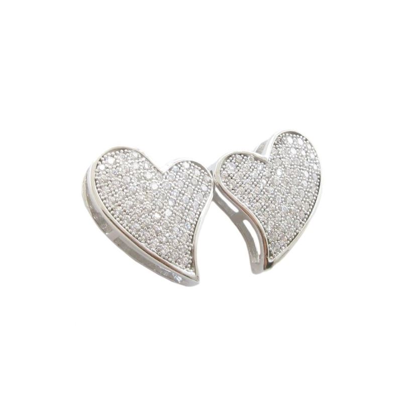 Womens .925 sterling silver White heart  83373 1