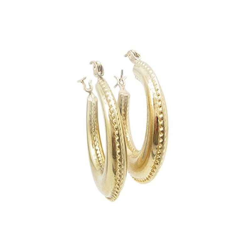 10k Yellow Gold earrings Mini moon hoop  60726 1