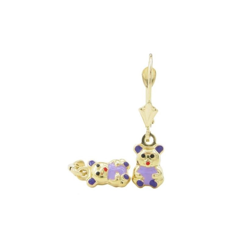 14K Yellow gold Panda chandelier earring 69700 1