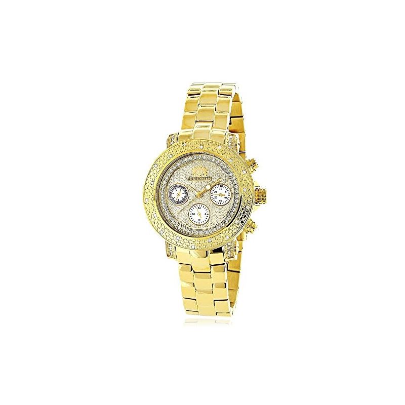 Luxurman Ladies Diamond Watch 0.3ct Yell 90039 1