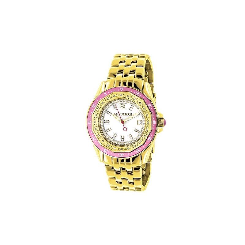 Luxurman Womens Geniune Diamond Watch 0. 90695 1