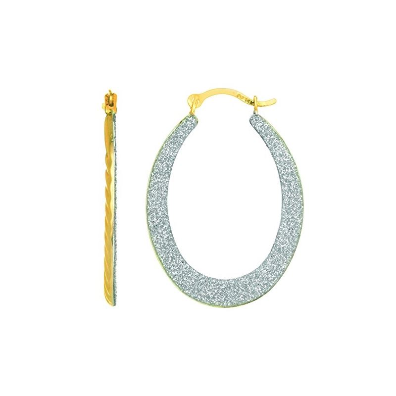 10K Yellow Gold Ladies Fancy Lt.Hoop Ear 61363 1