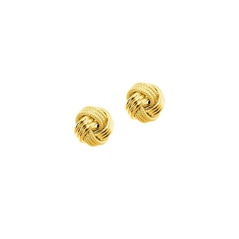 14K Yellow Gold Ladies Post Earrings ER9 69223 1