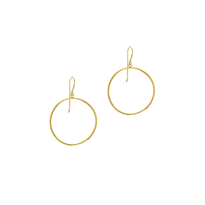 14K Yellow Gold Ladies Drop Earrings ER3 69112 1