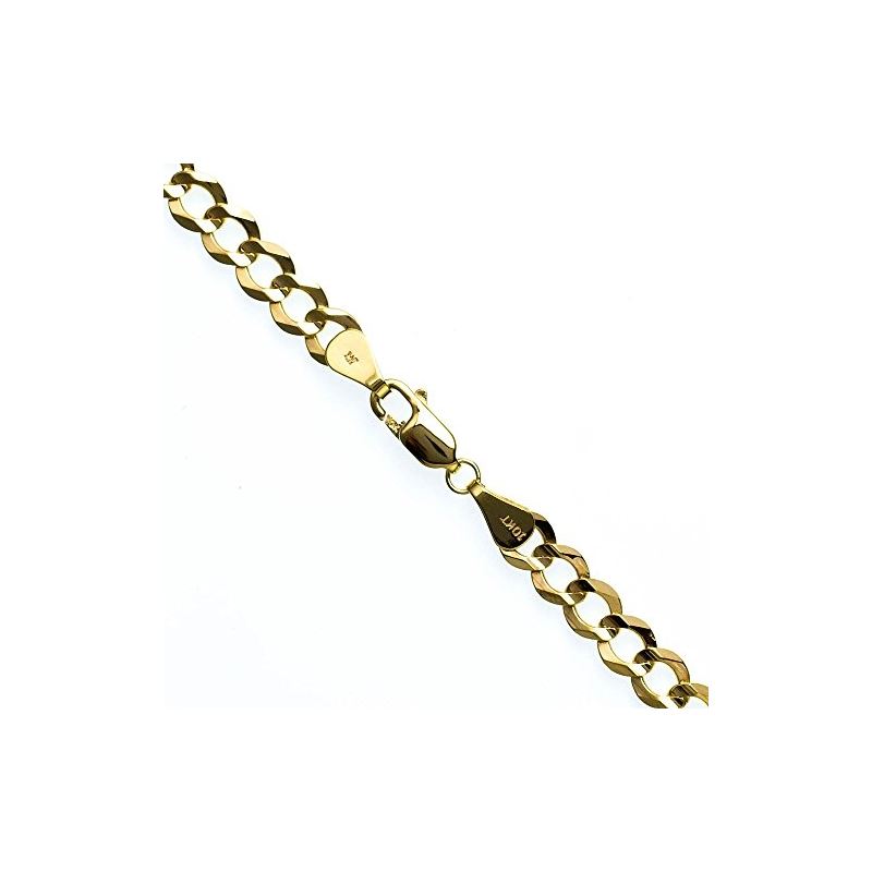 10K YELLOW Gold SOLID ITALY CUBAN Chain  61857 1