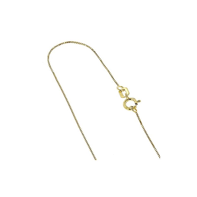 10K YELLOW Gold SOLID BOX CHAIN Necklace 61713 1