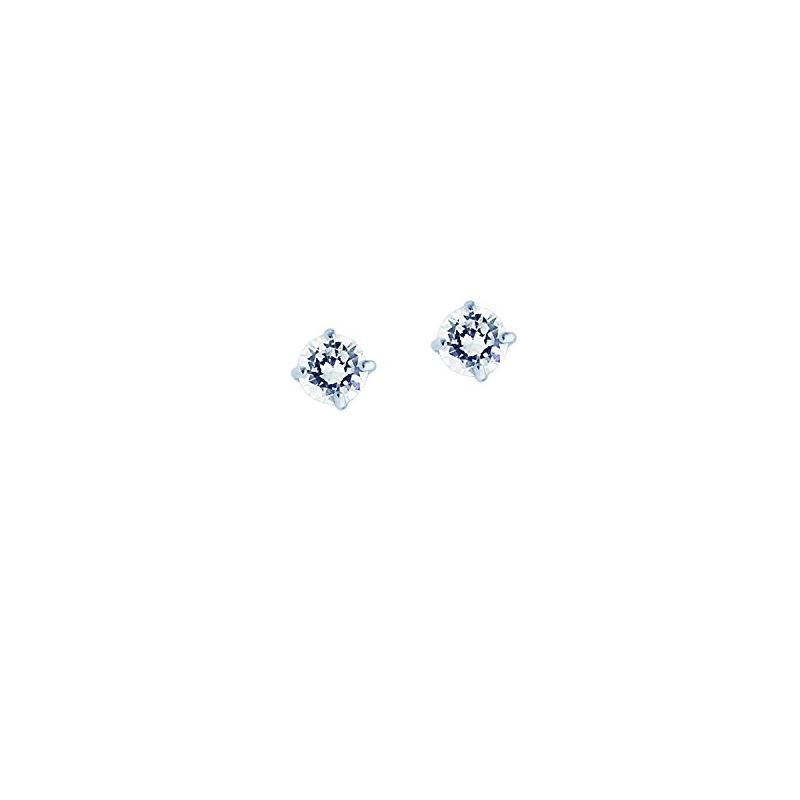 14K White Gold Ladies Stud Earrings WCZ1 65644 1