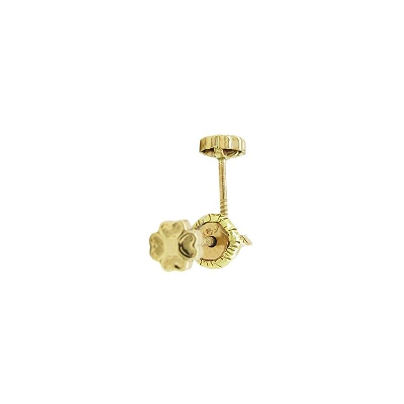 14K Yellow gold Fancy flower stud earrin 67669 1