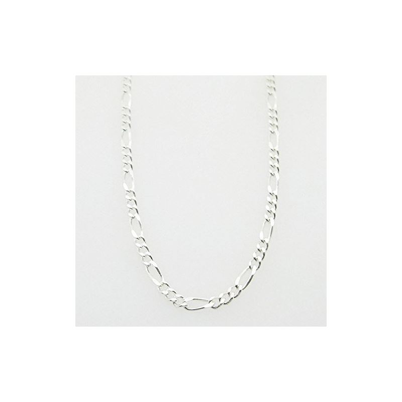 Silver Figaro link chain Necklace BDC71 79621 1