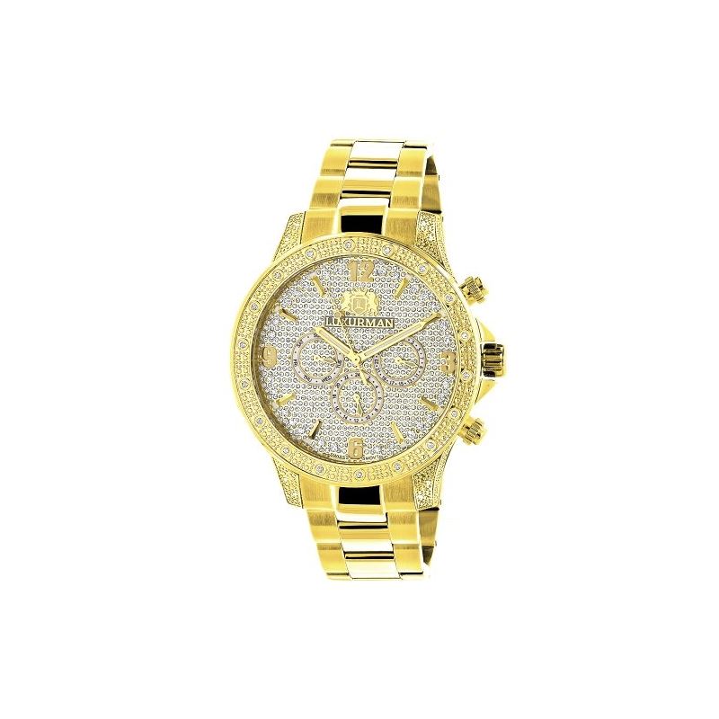 Luxurman Liberty Mens Real Diamond Watch 90241 1