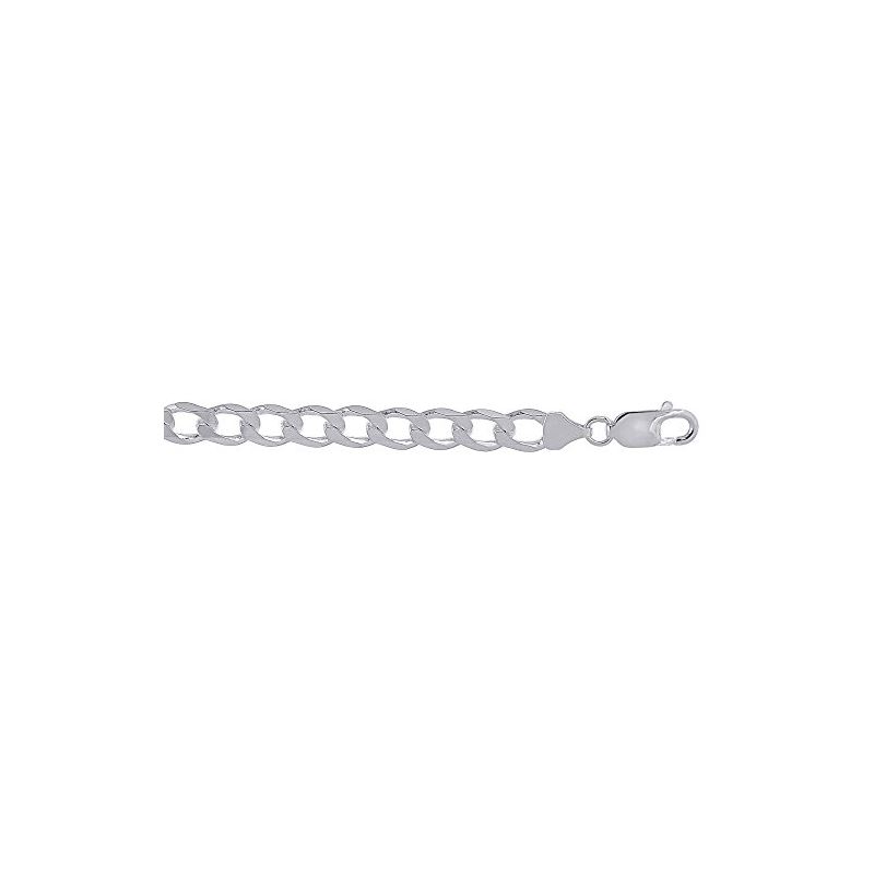 Sterling Silver 8 mm Wide Curb Chain 20  80671 1