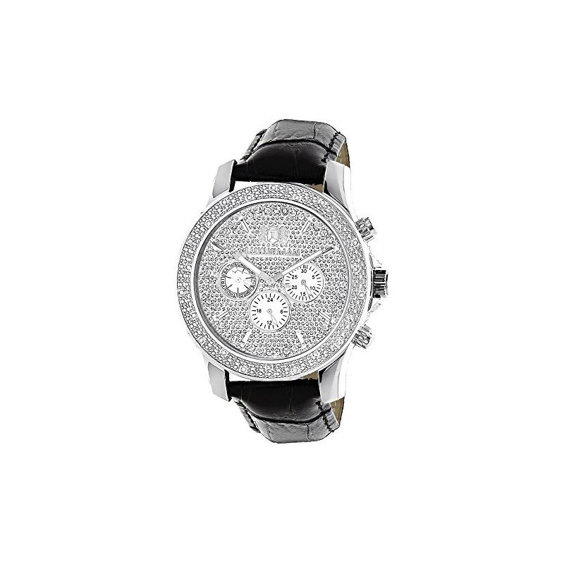 Luxurman Mens Diamond Watch 0.25 ct Free 90330 1
