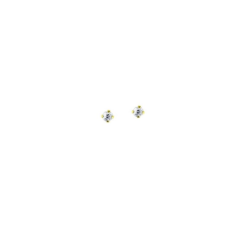 14K Yellow Gold Ladies Stud Earrings CZ1 69261 1