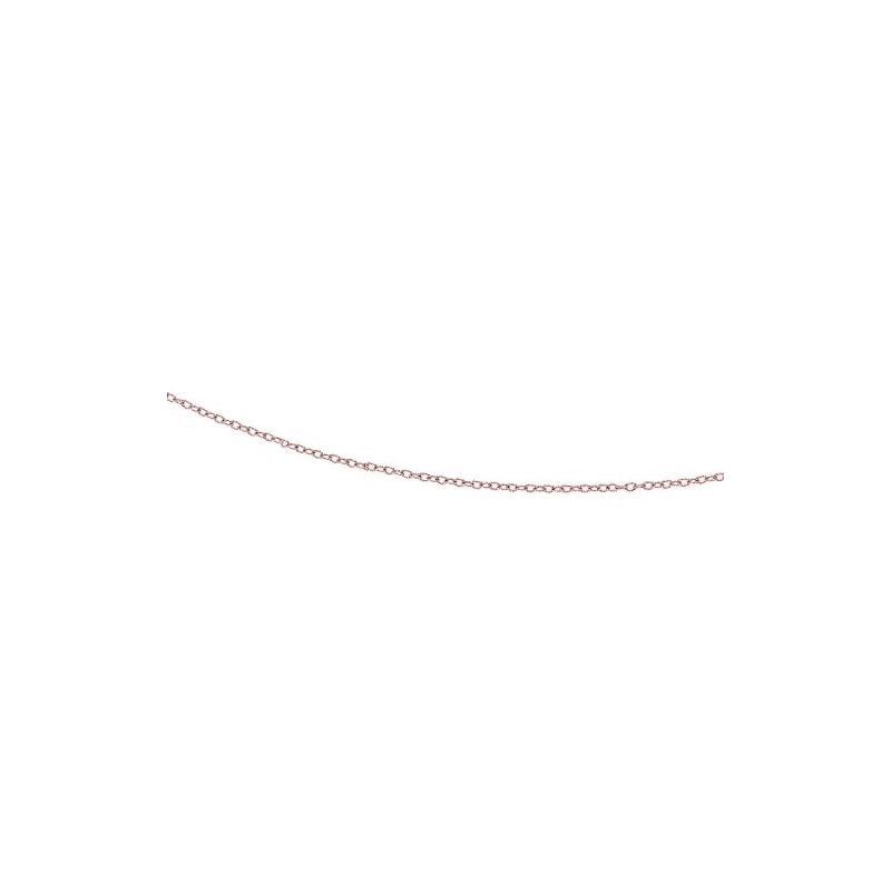 "14K Rose Gold Textured Link Chain 16"" in 64608 1