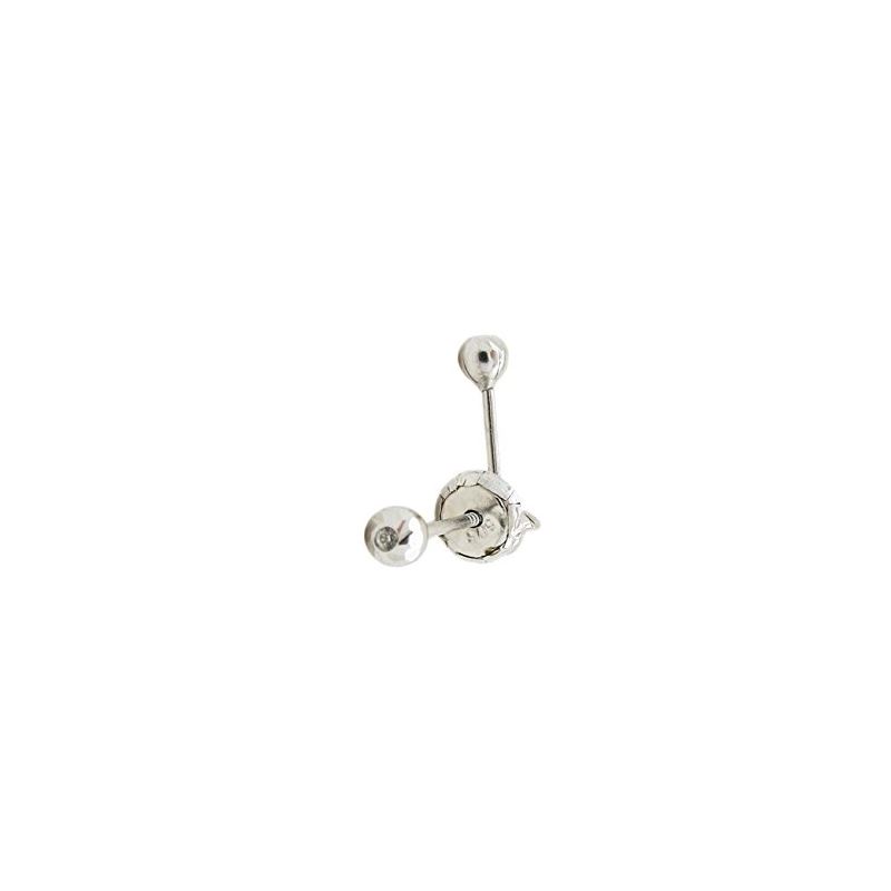 14K White gold Round cz stud earrings fo 65772 1