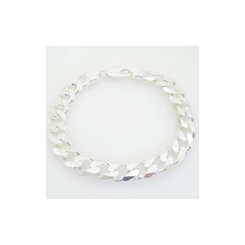 Mens 925 Sterling Silver curb bracelet f 78303 1