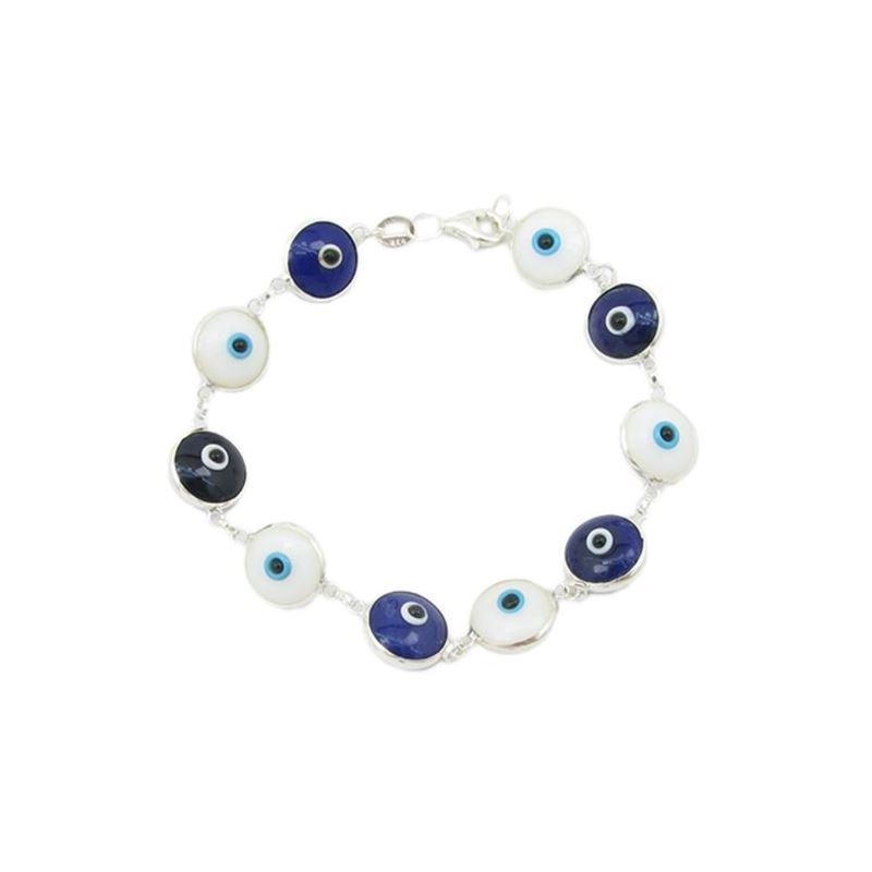 Womens Sterling silver White and blue ev 84603 1