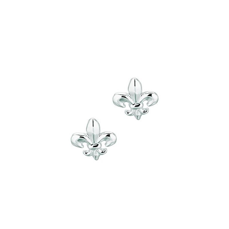 Ladies White Rhodium Silver Stud and Snu 75041 1