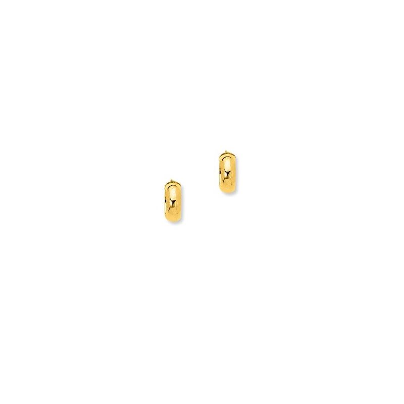14K Yellow Gold Ladies Hoop Earrings F66 69189 1